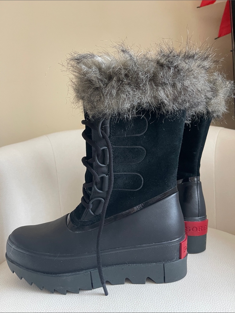 SOREL JOAN of Arctic Next Faux Fur Waterproof Snow Boots